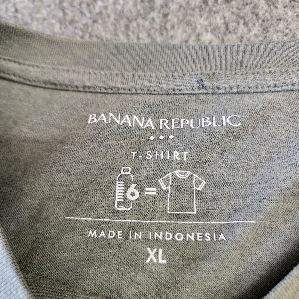 Banana Republic XL Gray Snare Drum Blueprint Graphic T Shirt Cotton Blend Tee - Picture 3 of 6